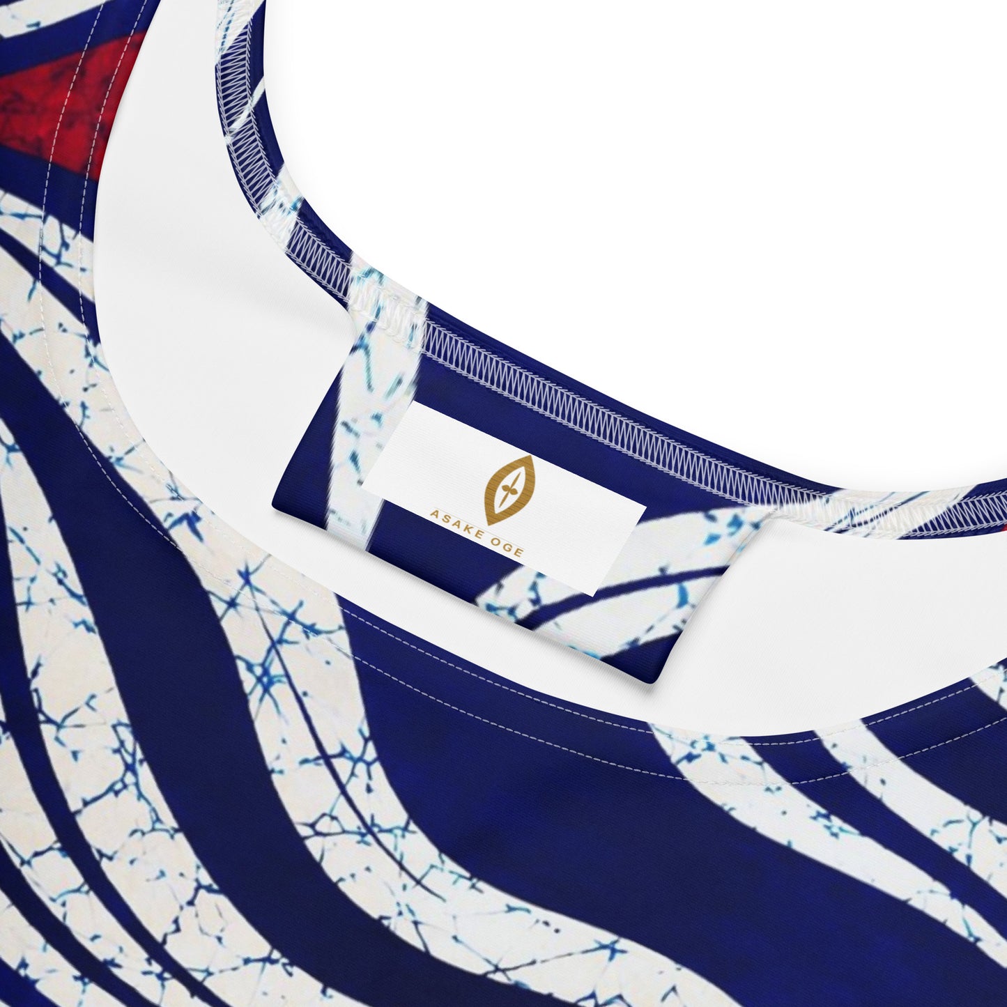Close-up detail of OMI African print pattern