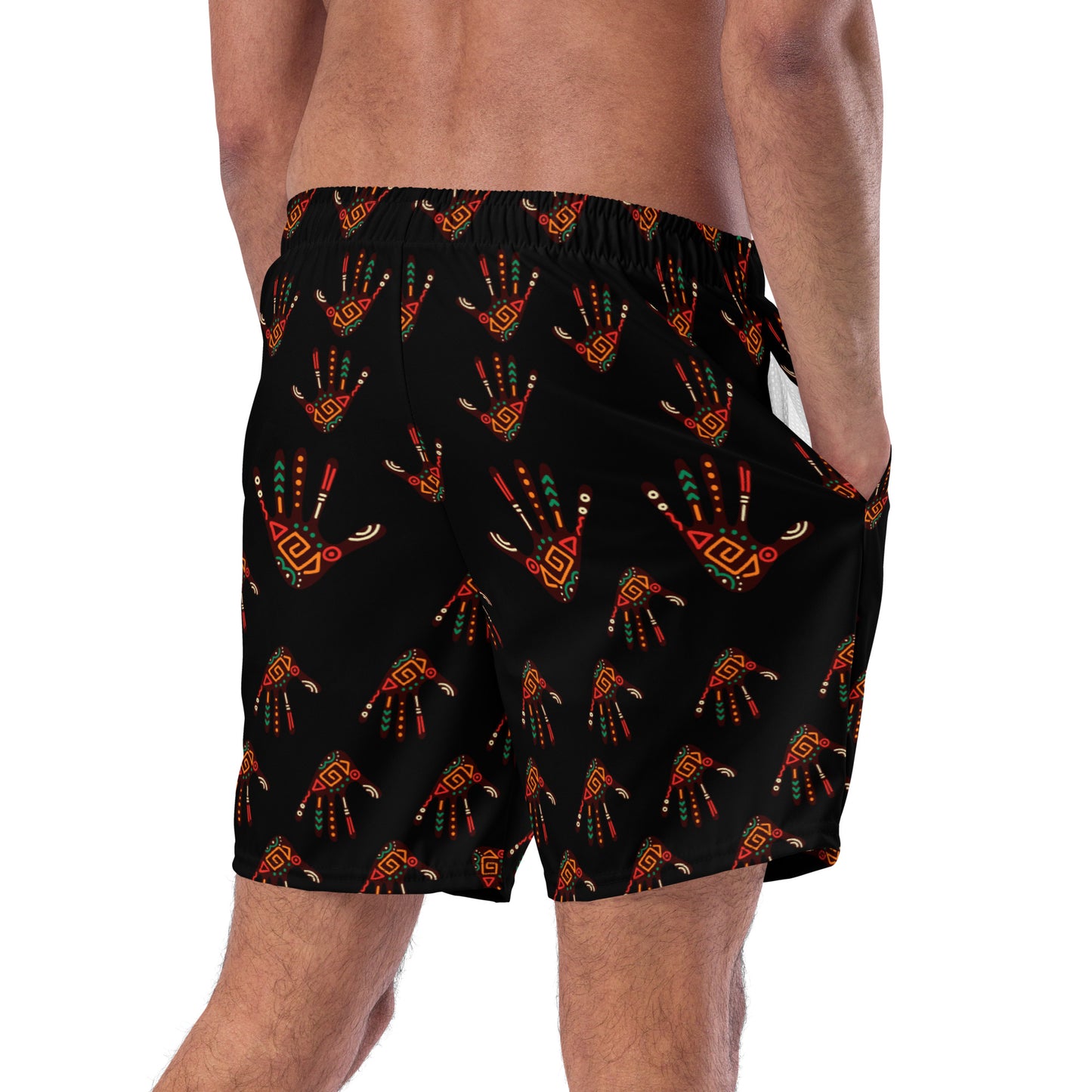 Duro Tribal African Print Men's Swim Trunks