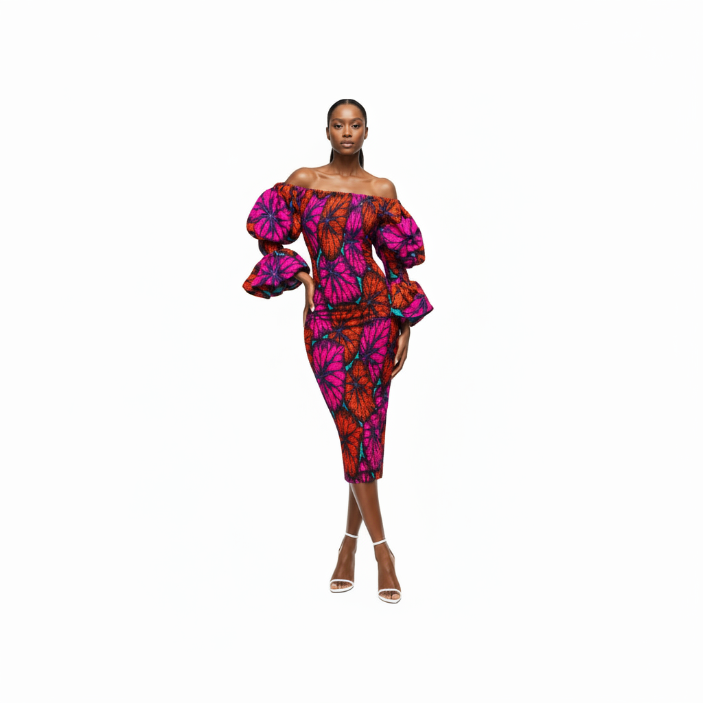 off shoulder african print dresses Mercy African Print Off Shoulder Matching Dress