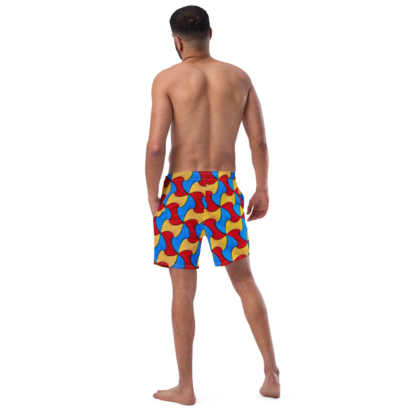 SANTI African Print Men's Swim Trunks | ASAKE-OGE