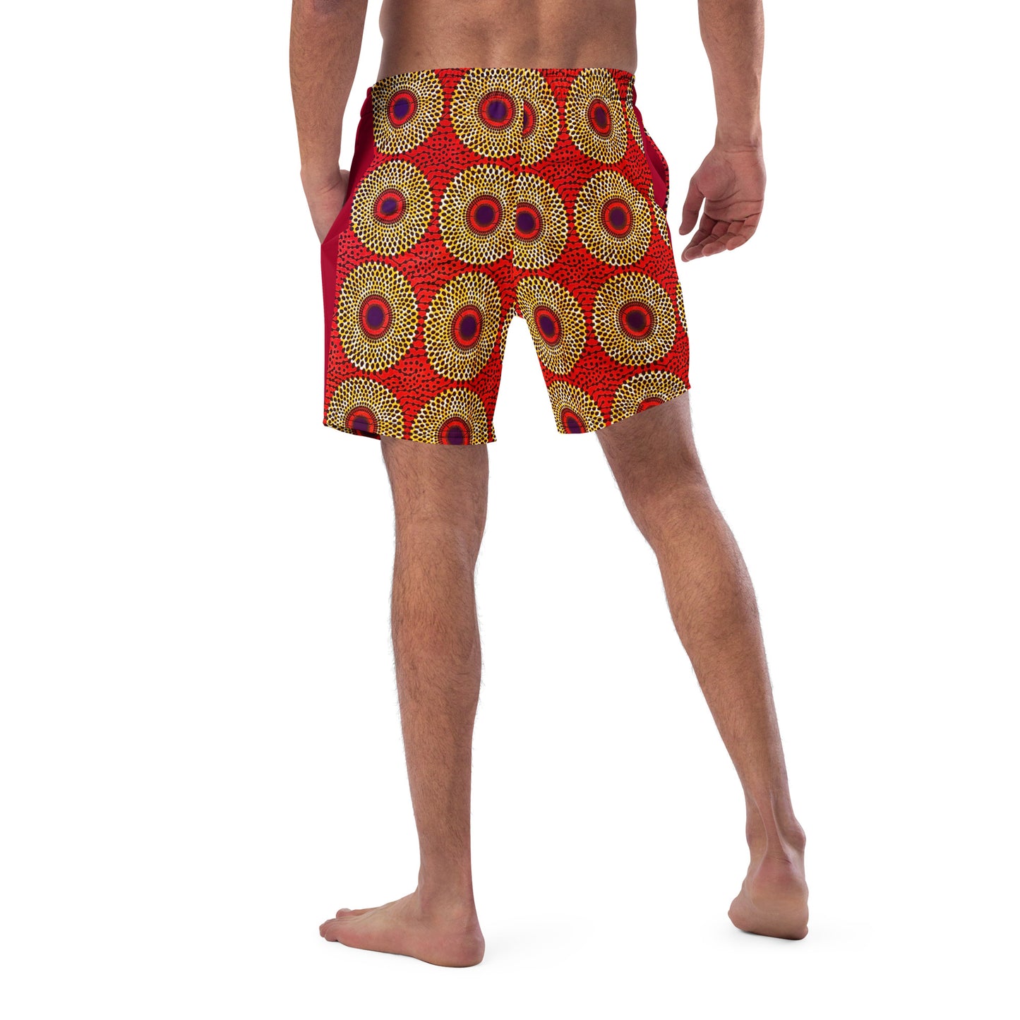 African Print Men's Swim Trunks — Rekiana Ankara Print Board Shorts