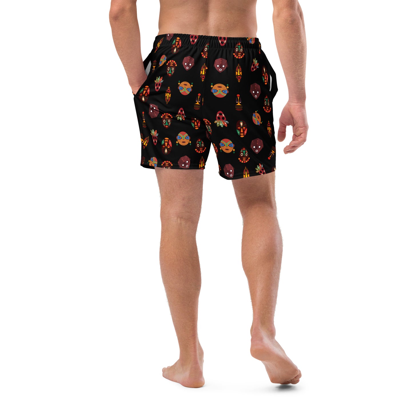 Chi Tribal Mask Men's Swim Trunks
