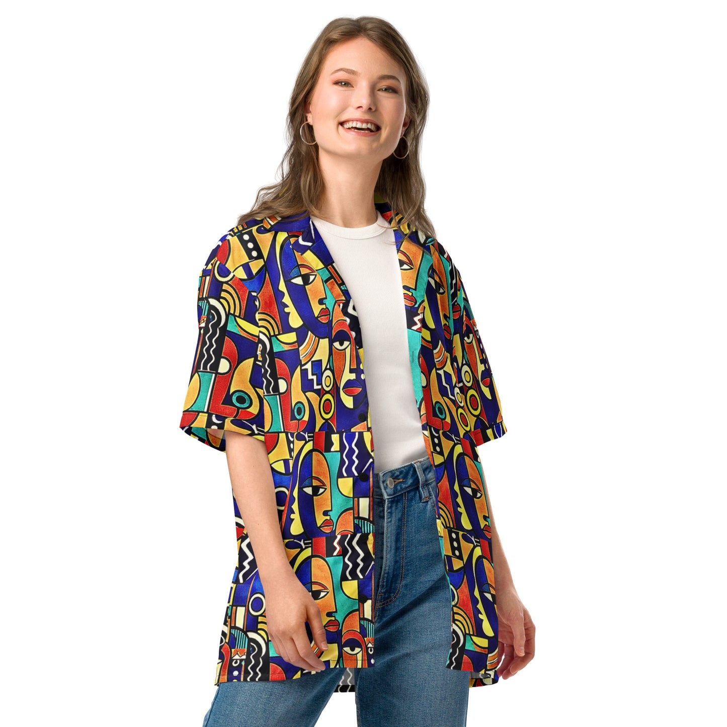 ÌWÀ unisex African print button shirt for Juneteenth streetwear