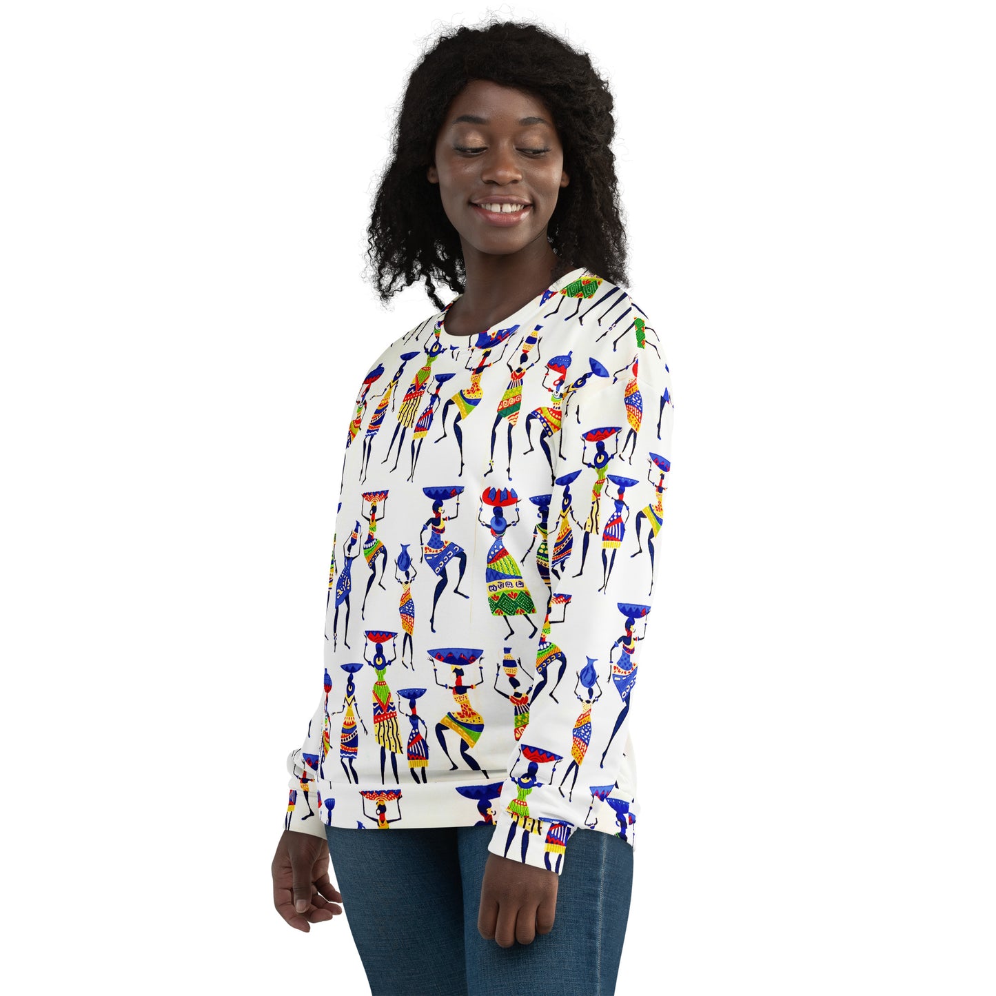 African Print Ankara Unisex Sweatshirt — Yeye Heritage Fleece Pullover