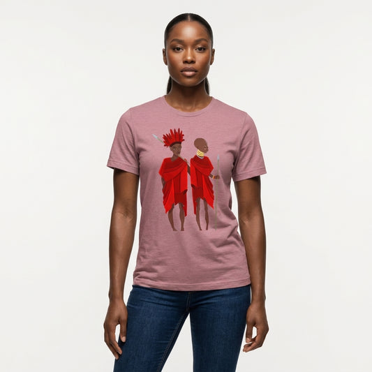 African Print Inspired Unisex Cotton T-Shirt — Agojie Warrior Tee