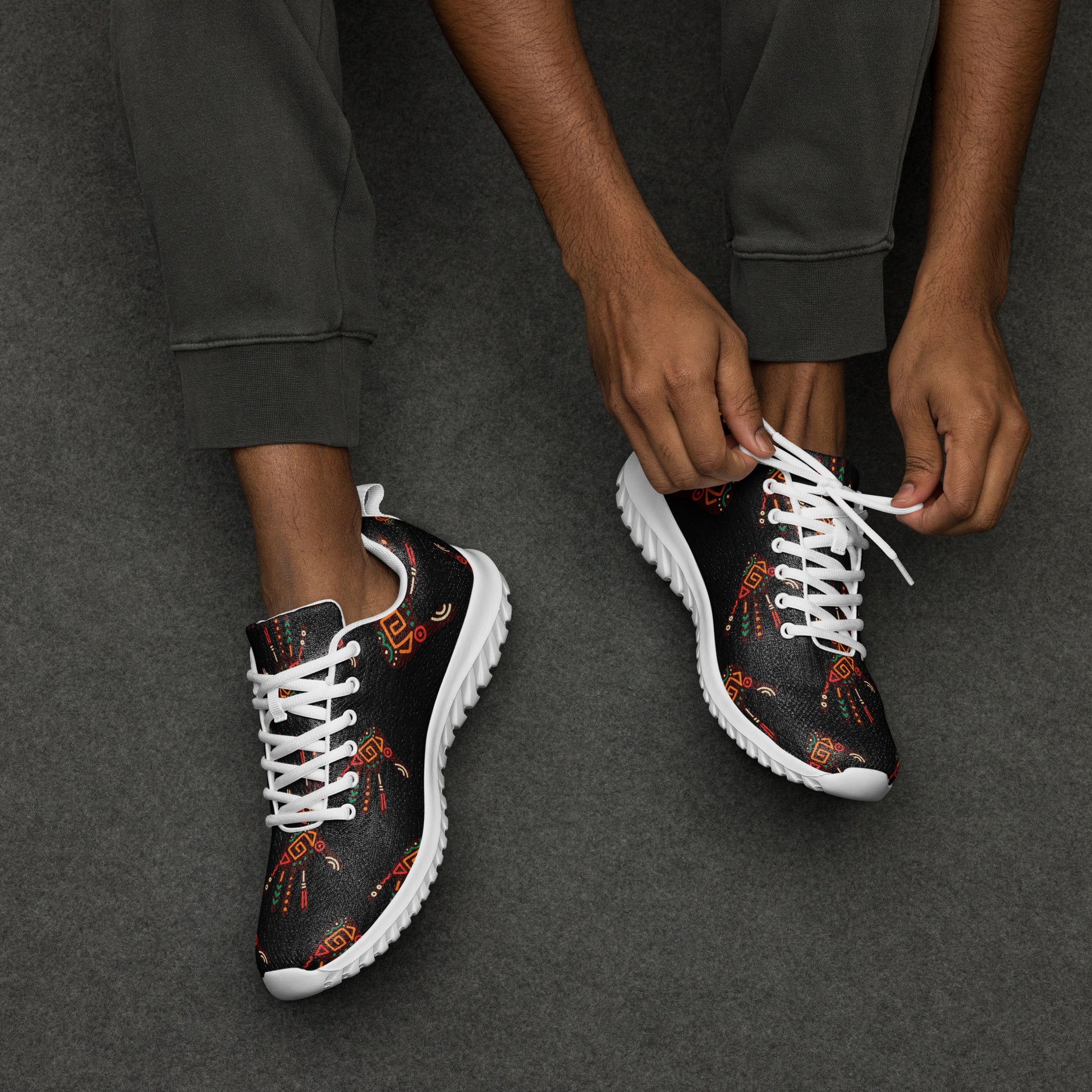 African Print Men's Athletic Shoes | ASAKE-OGE