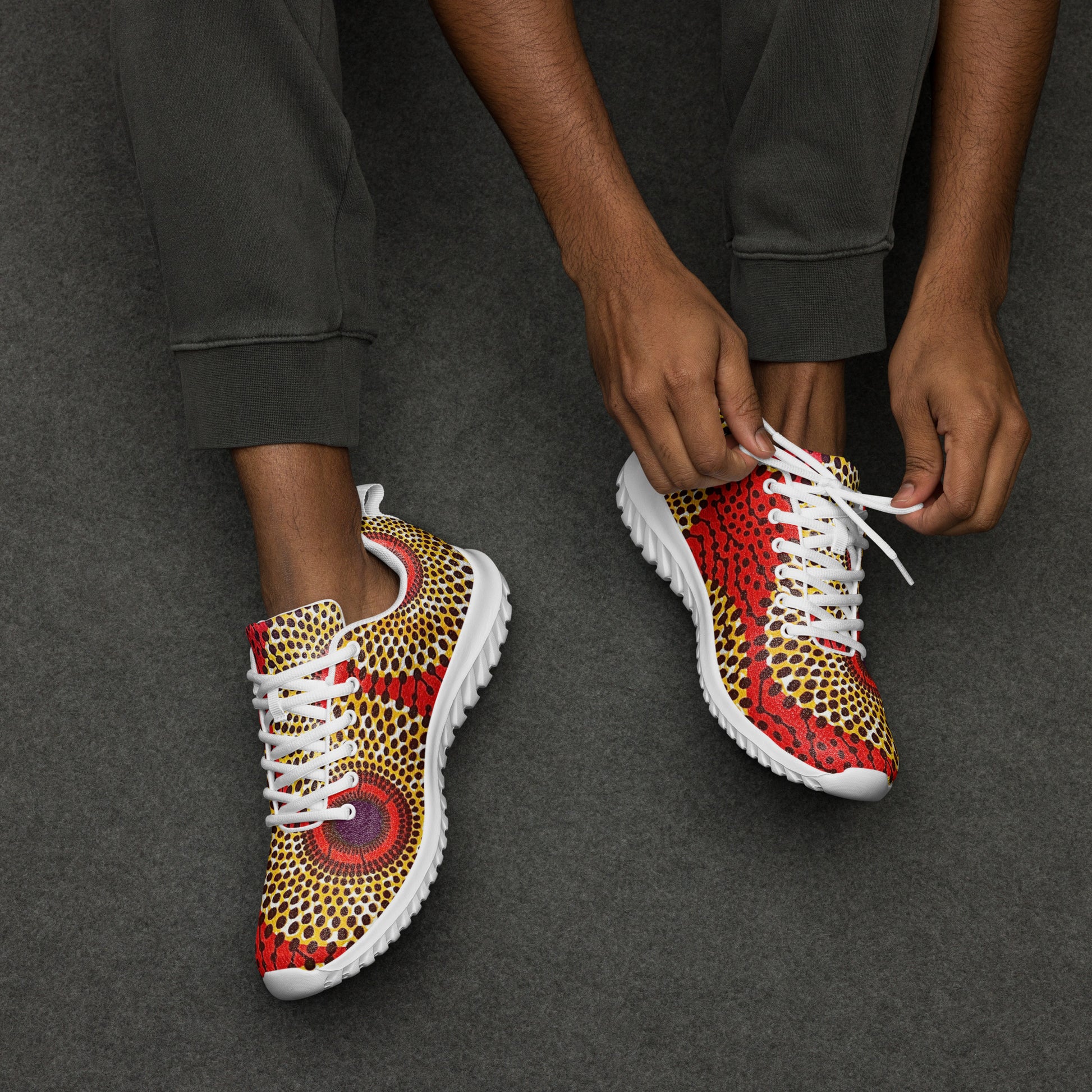African Print Men's Athletic Shoes — Rekiana | ASAKE-OGE