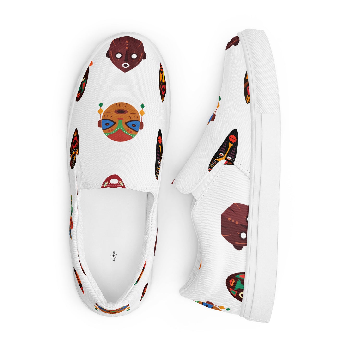 African Print Men's Slip-On Canvas Shoes | ASAKE-OGE