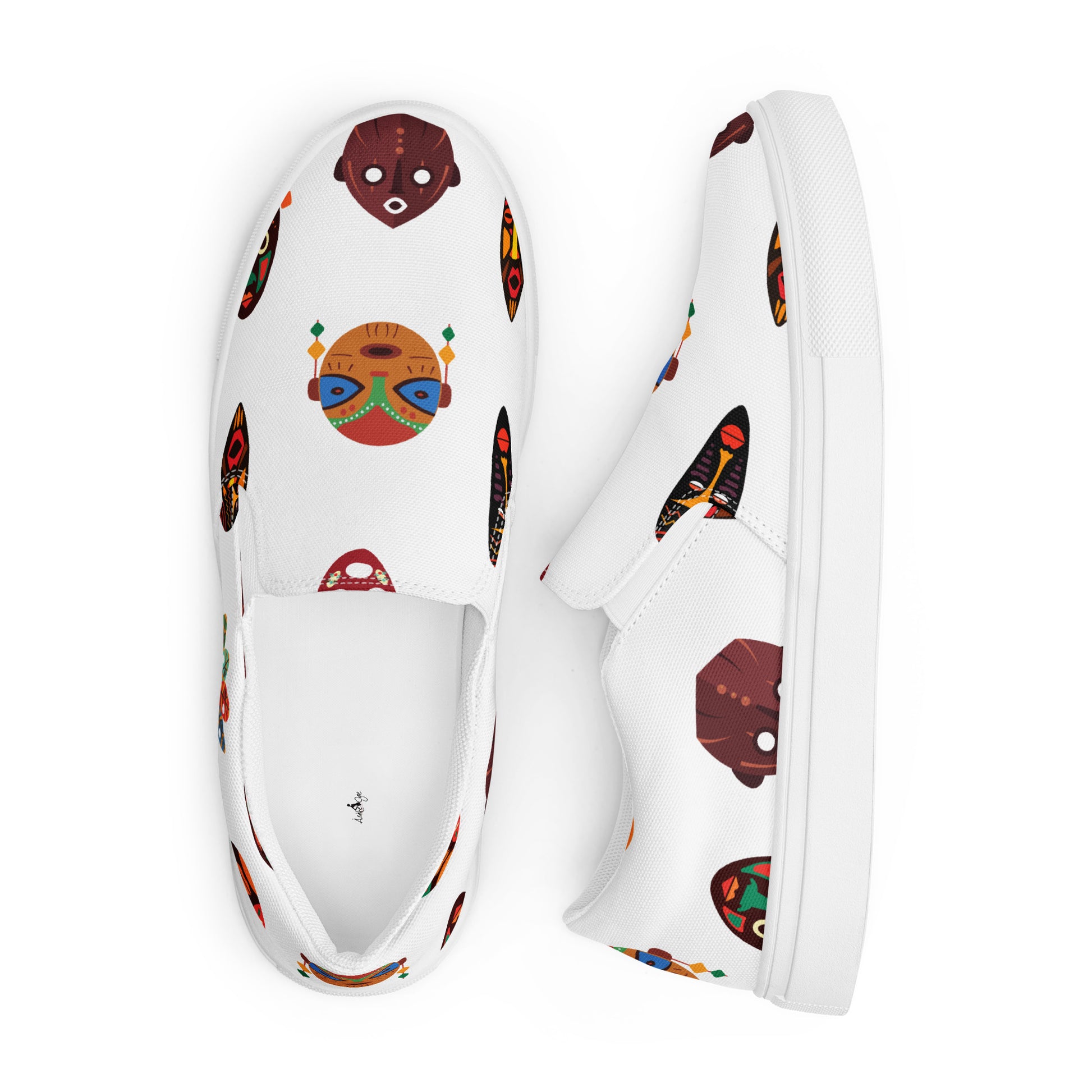 African Print Men's Slip-On Canvas Shoes | ASAKE-OGE