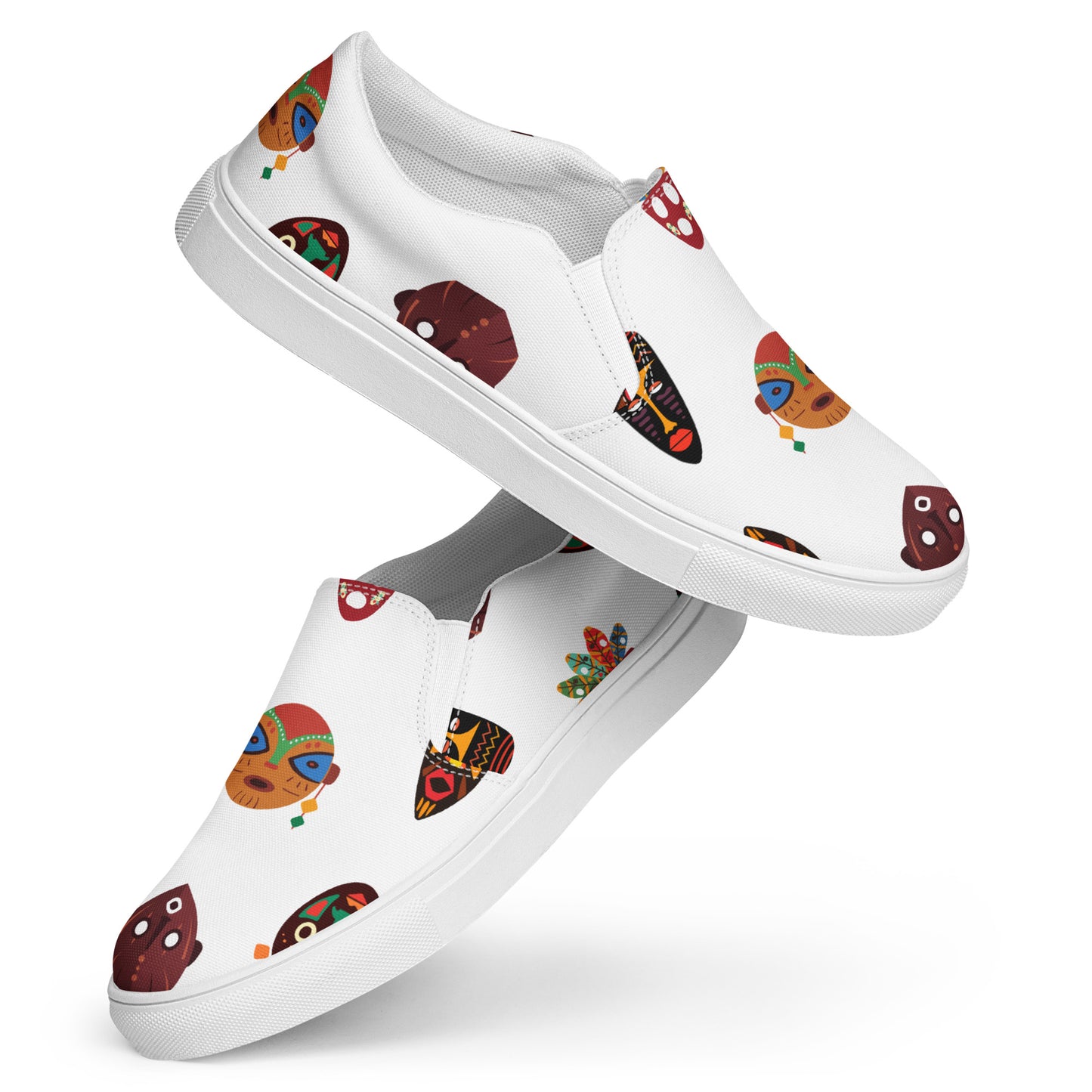 African Print Men's Slip-On Canvas Shoes | ASAKE-OGE