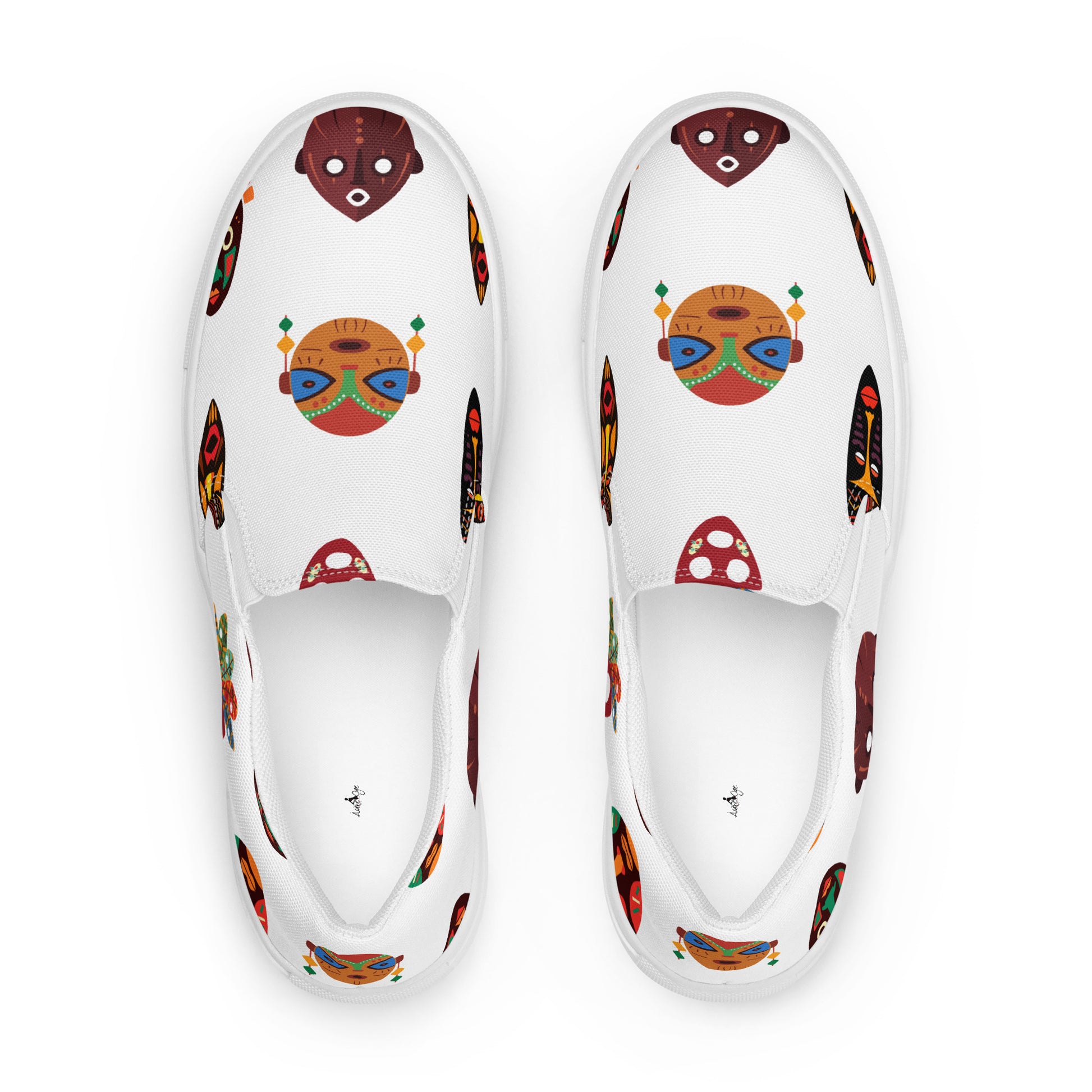 African Print Men's Slip-On Canvas Shoes | ASAKE-OGE