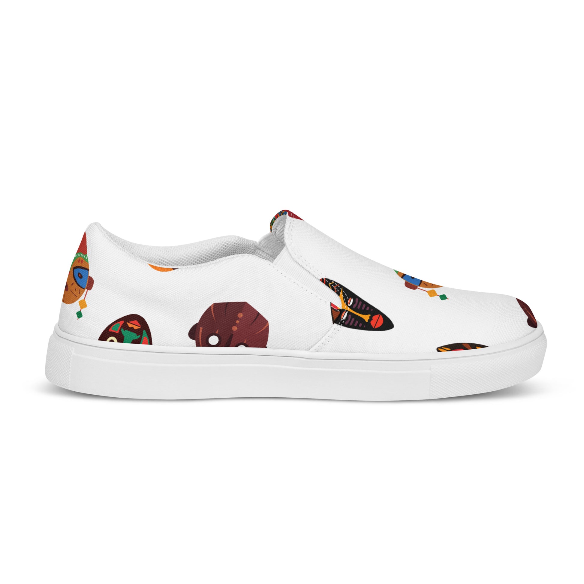 African Print Men's Slip-On Canvas Shoes | ASAKE-OGE