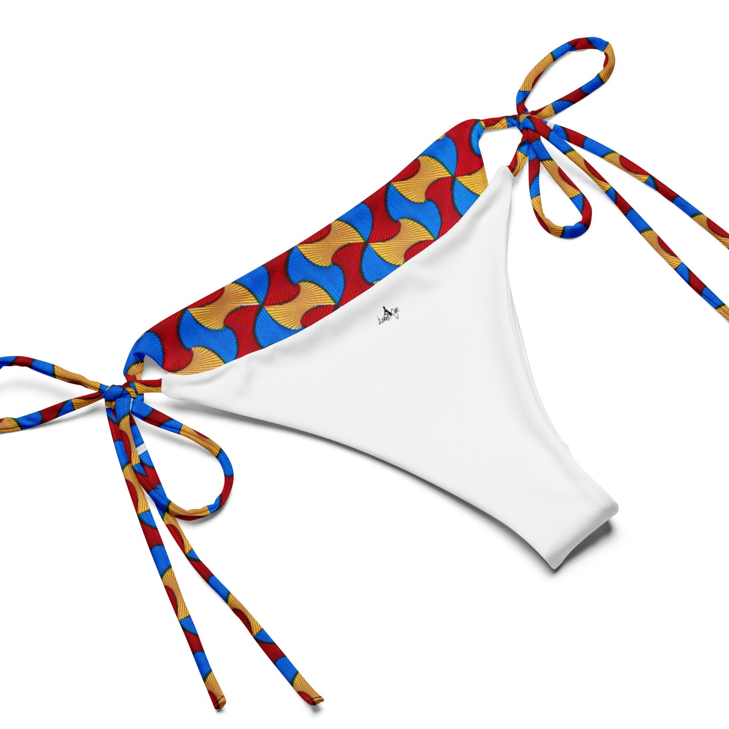 African Print String Bikini, Recycled UPF 50+ Swimwear | ASAKE-OGE