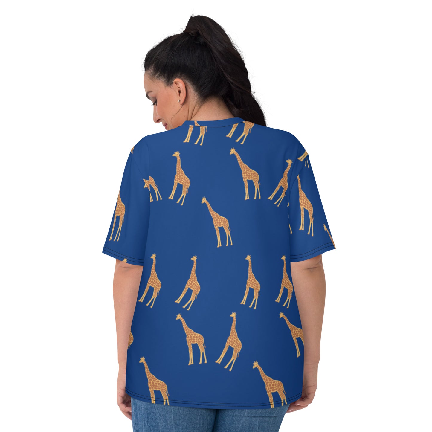 African Print Twiga Tee — Women's All-Over Print Crew Neck Shirt