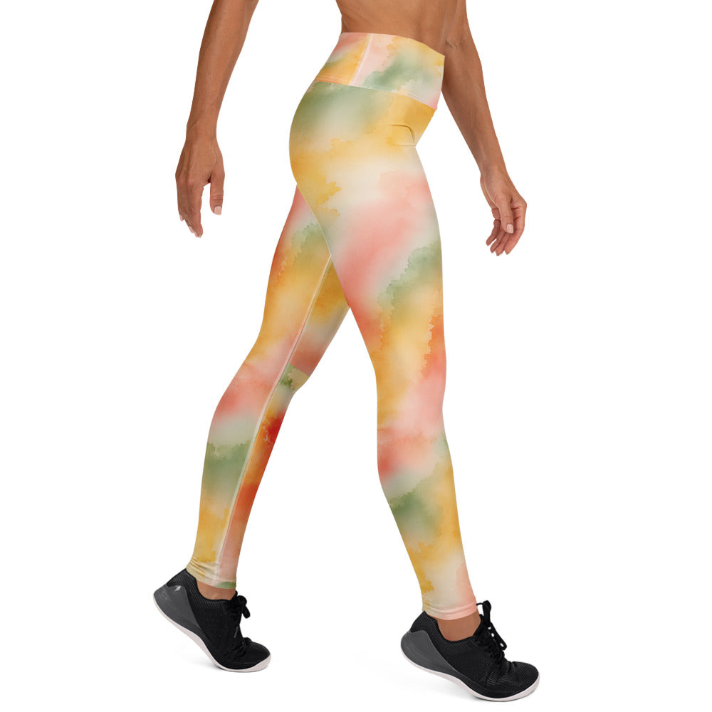 African print yoga leggings by ASAKE-OGE,