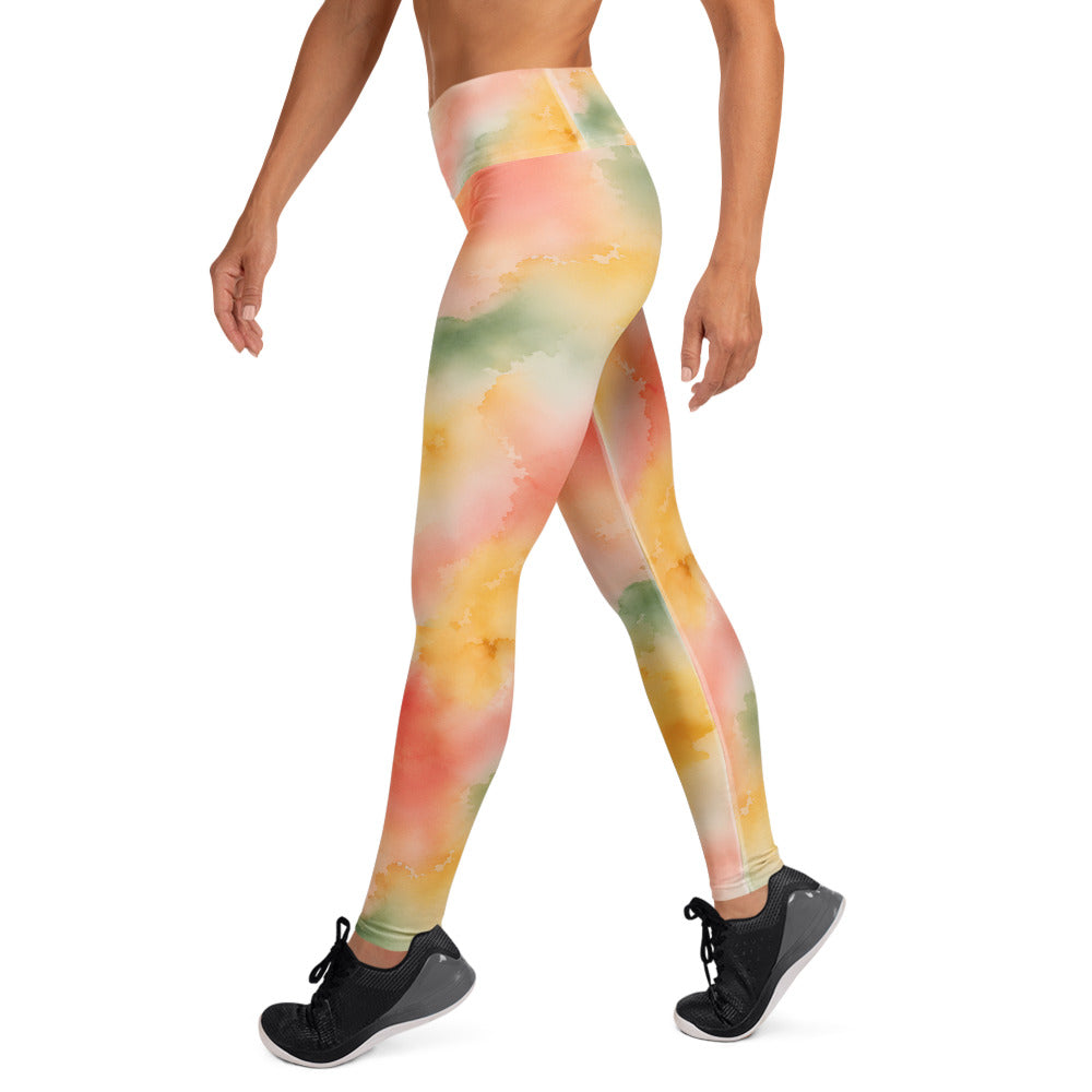 African print yoga leggings by ASAKE-OGE,