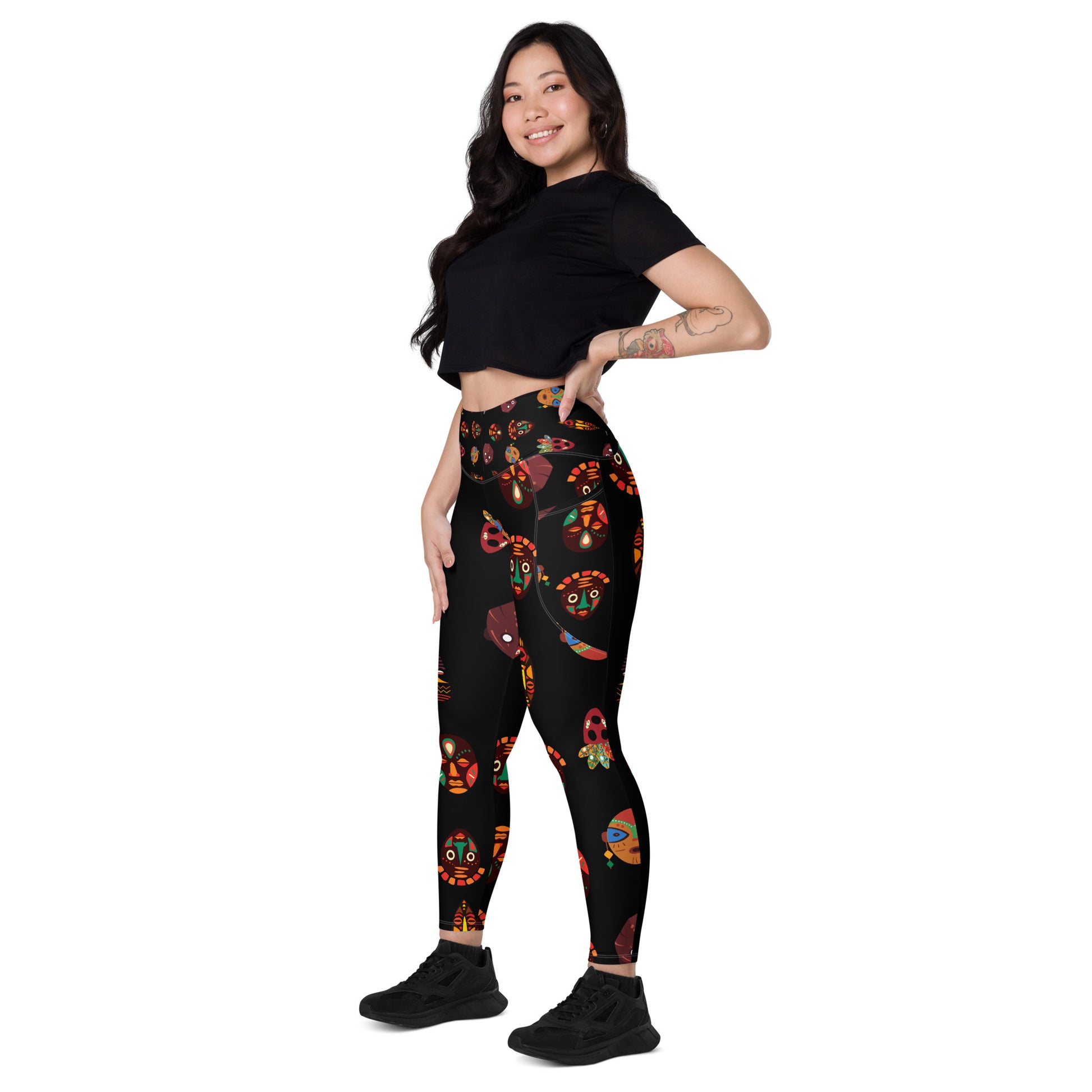 CHI African Print Tribal Mask Leggings | ASAKE-OGE
