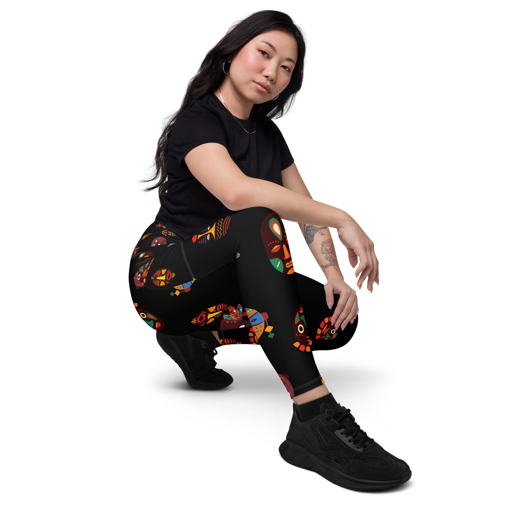 CHI African Print Tribal Mask Leggings | ASAKE-OGE