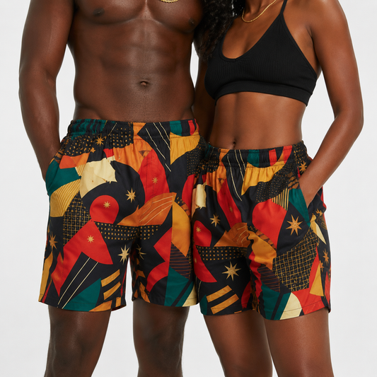 Igba  African Print Cotton Shorts | Unisex | ASAKE-OGE
