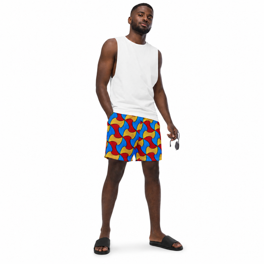 SANTI African Print Men's Swim Trunks — Ankara Resort Swimwear | ASAKE-OGE