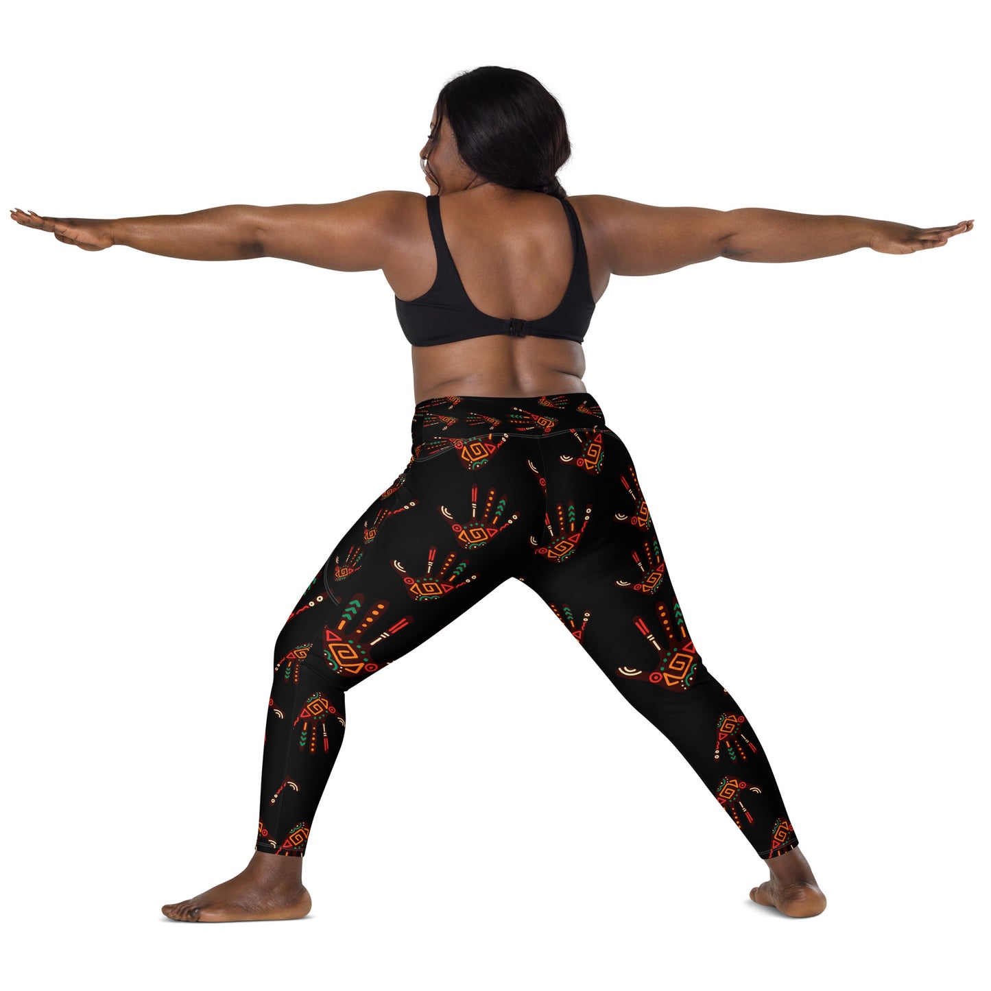DURO African Print Tribal Palm Leggings | ASAKE-OGE