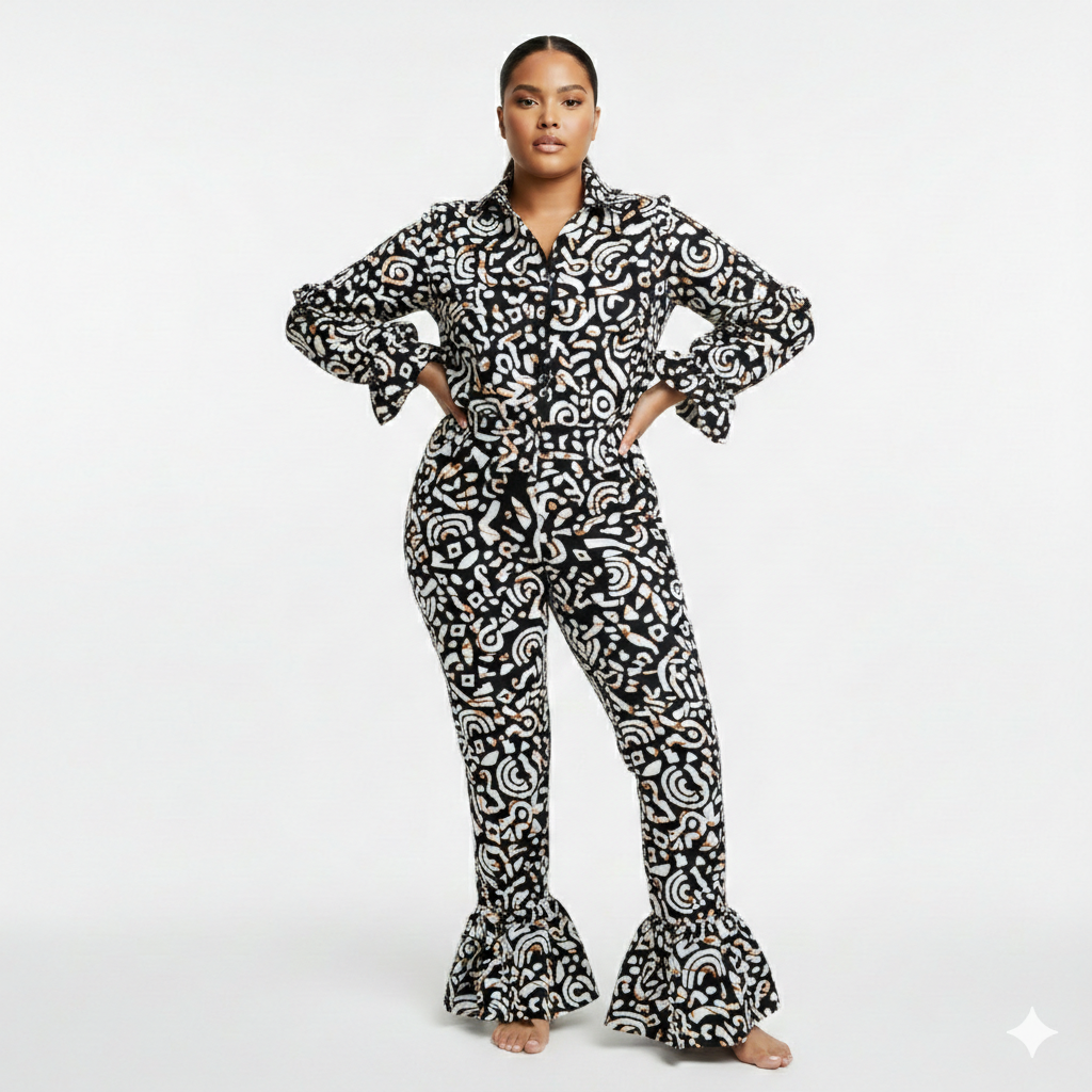 Kamili African Print Ankara  Statement Jumpsuit