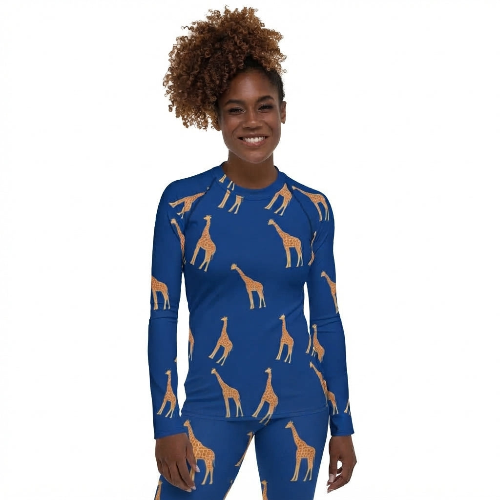 Twiga Print Women's Rash Guard