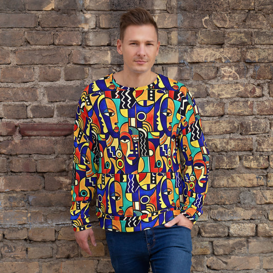 Iwa African Print Men's Sweatshirt Product mockup