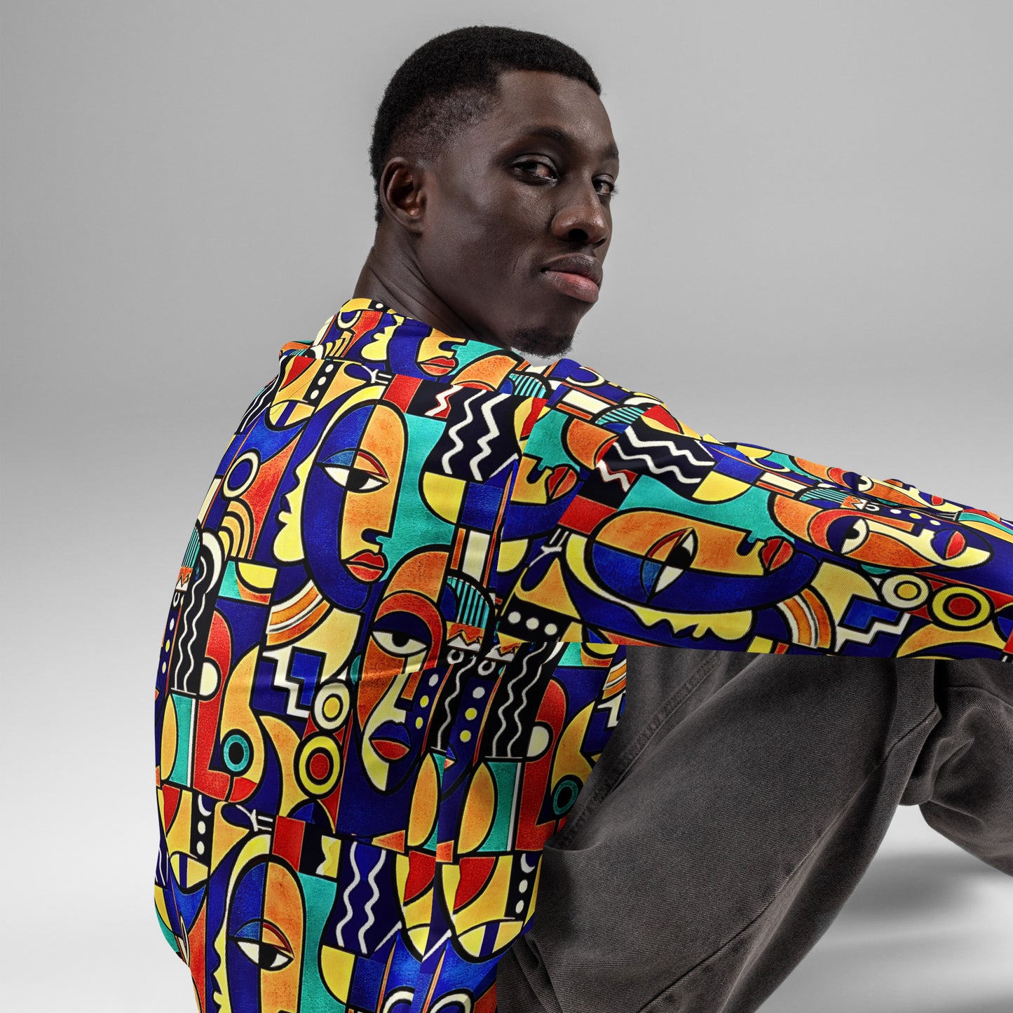 Iwa African Print Men's Sweatshirt Product mockup
