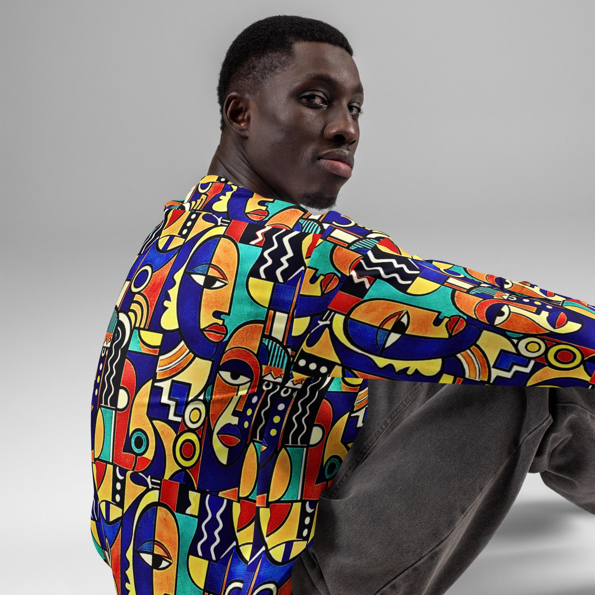 Iwa African Print Men's Sweatshirt Product mockup