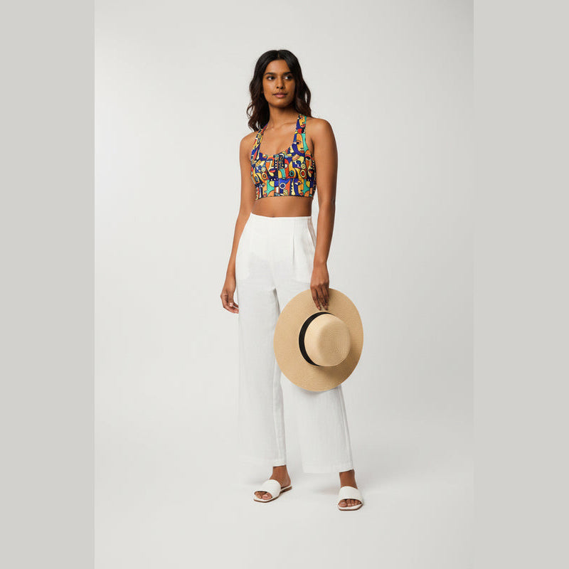 Iwa Recycled Longline African Sports Bra