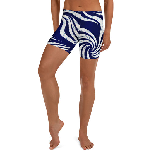 Omi African Print Athleisure Shorts Product mockup