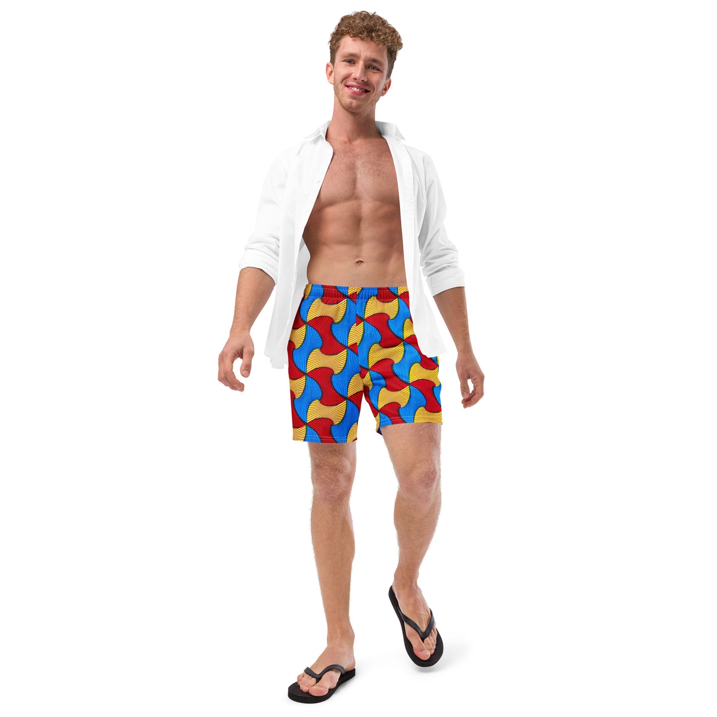 SANTI African Print Men's Swim Trunks | ASAKE-OGE