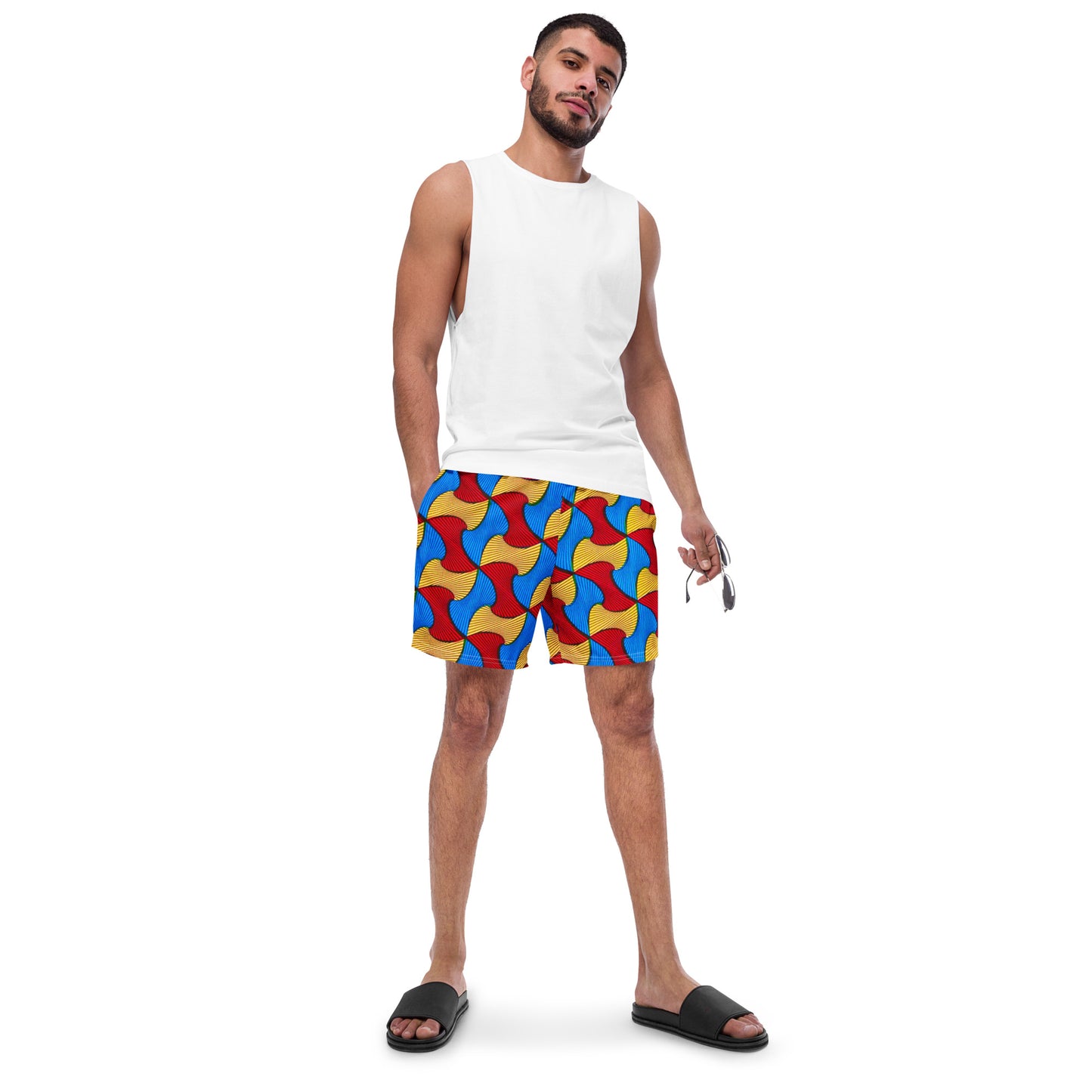SANTI African Print Men's Swim Trunks | ASAKE-OGE