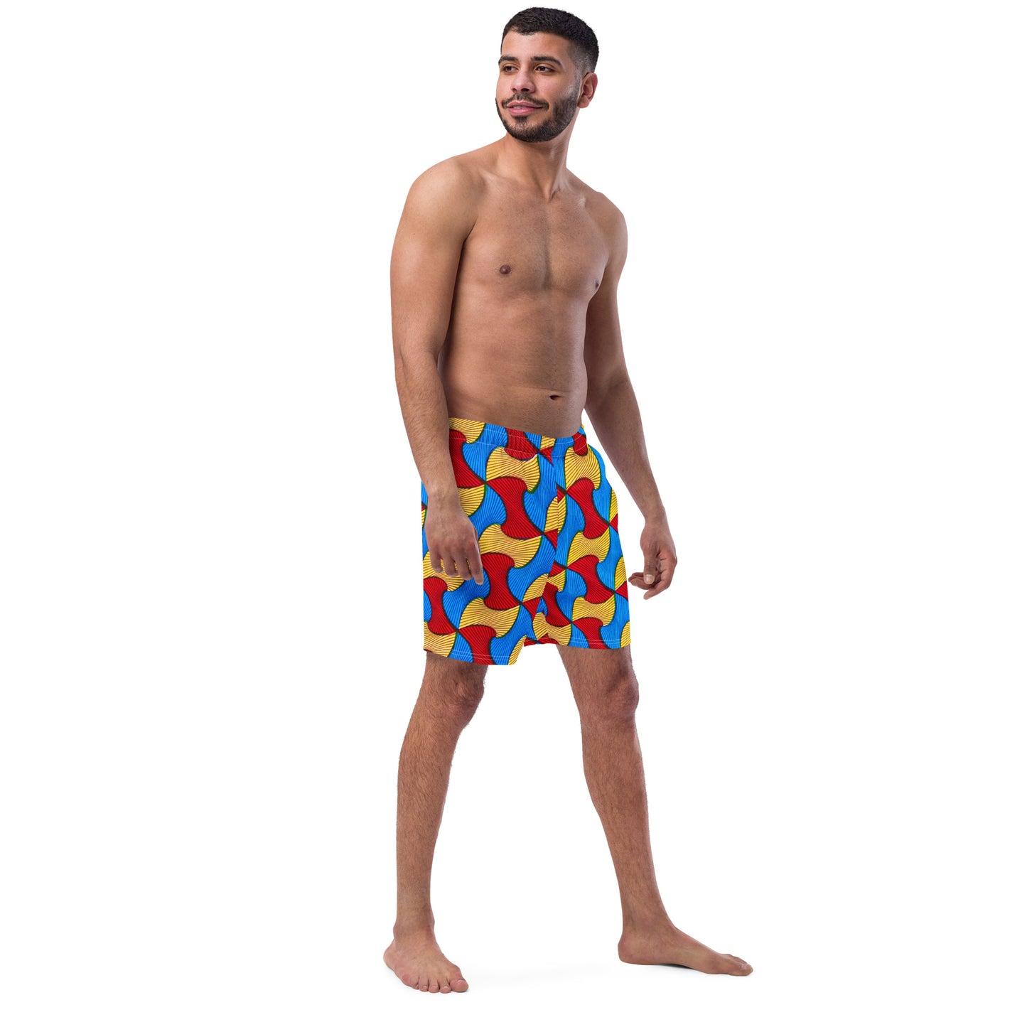 SANTI African Print Men's Swim Trunks | ASAKE-OGE