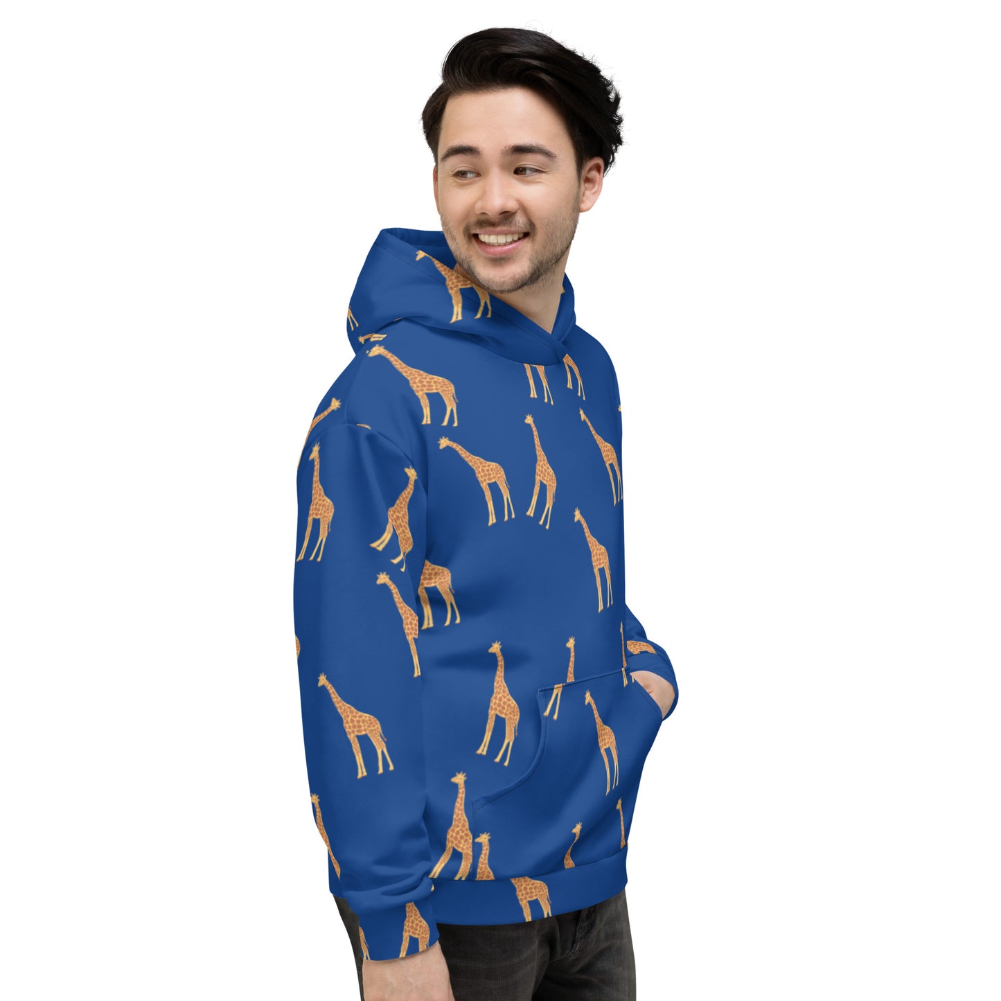 Twiga African Print Unisex Hoodie Side View Asake Oge 