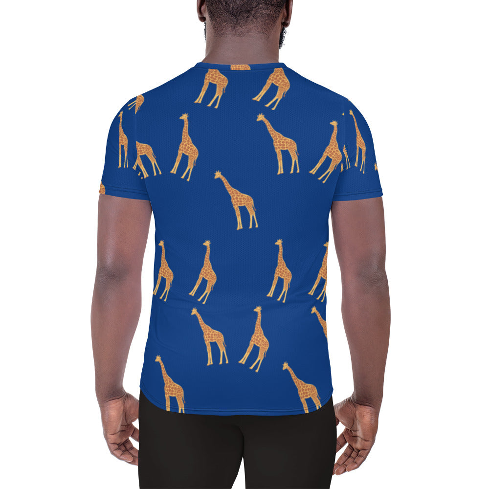 Asake oge Twiga All-Over Print Men's Athletic T-shirt