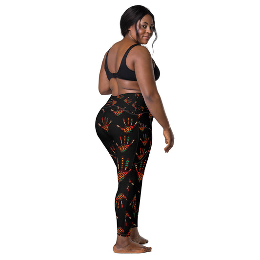 Duro Tribal Palm Print Leggings with pockets