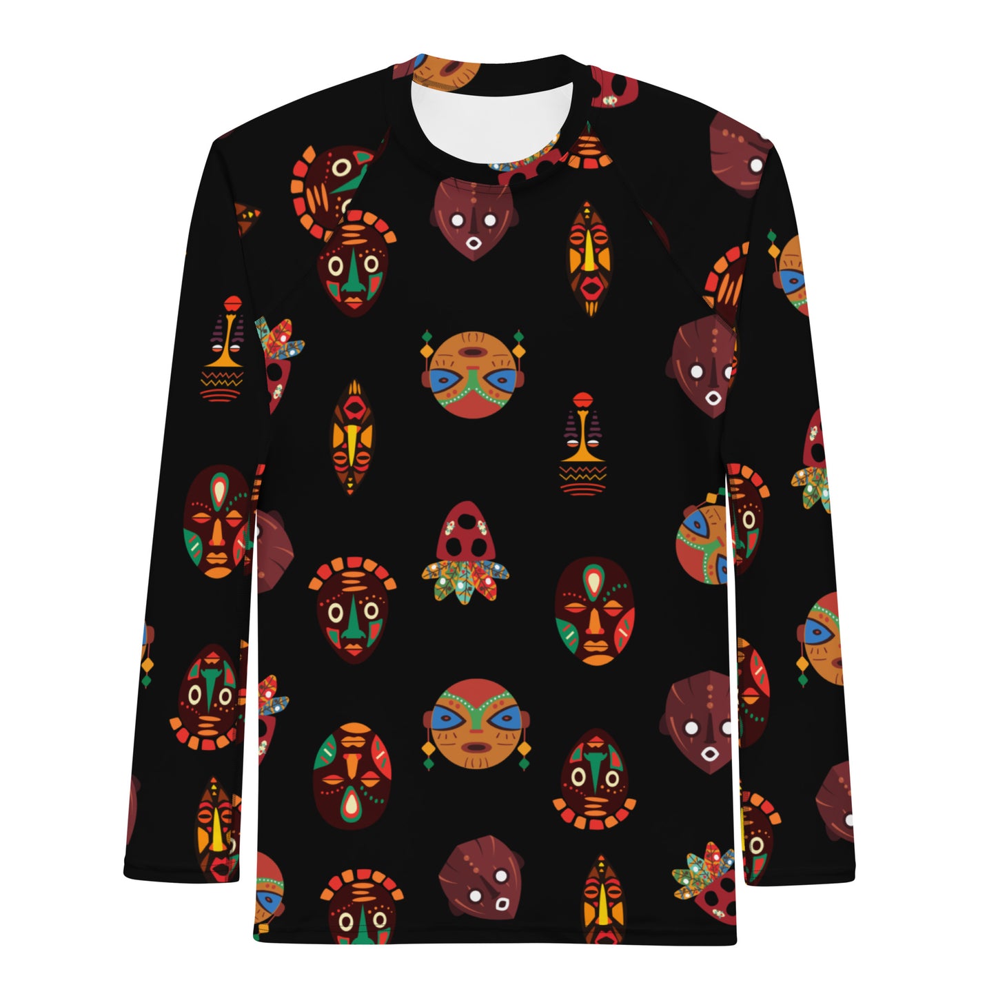 Chi Tribal Mask Multi-Face Men's Rash Guard