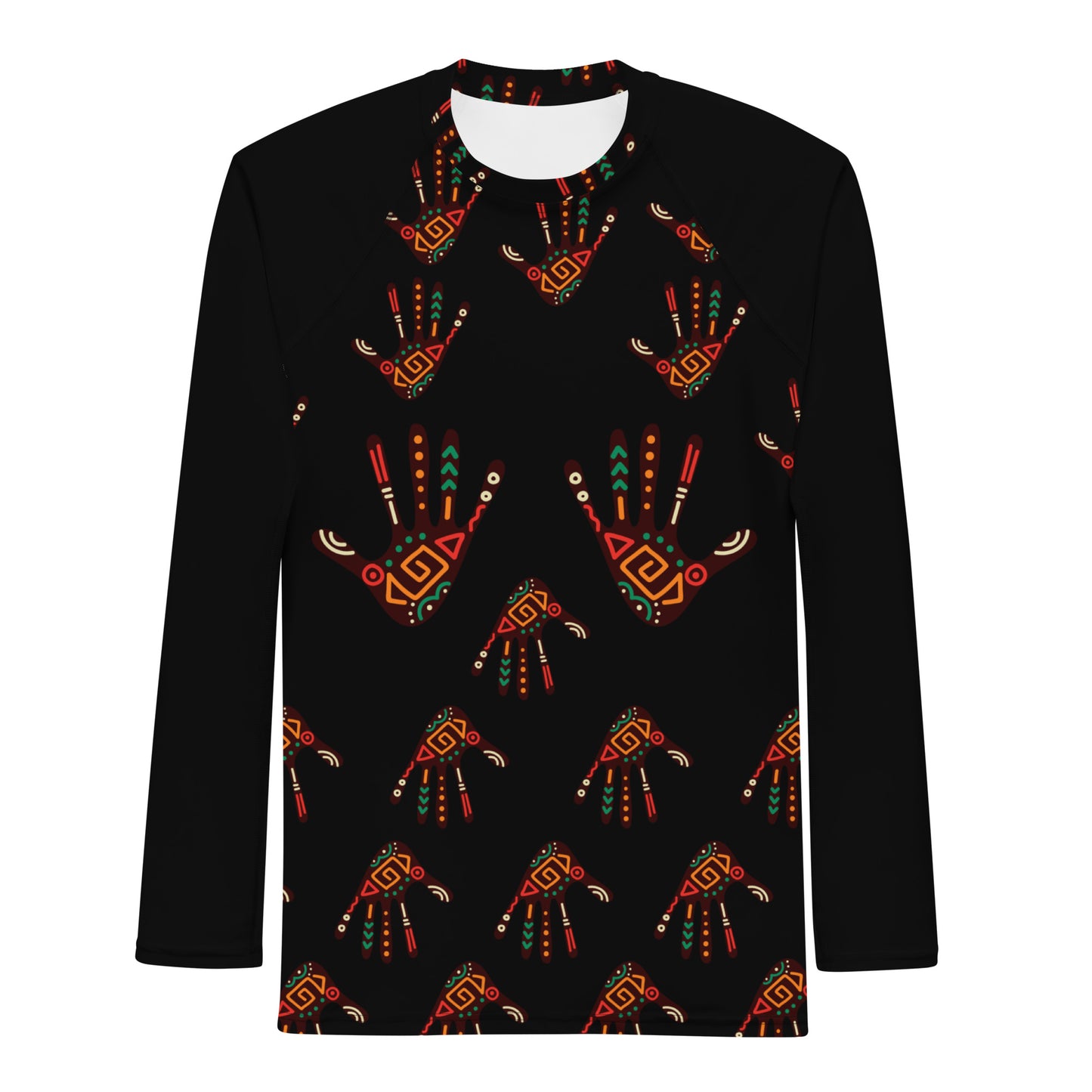 Duro Tribal Palm Print Men's Rash Guard