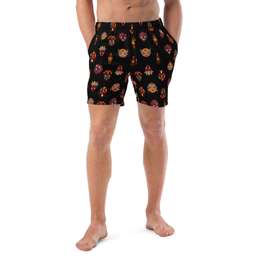 Chi Tribal Mask Men's Swim Trunks