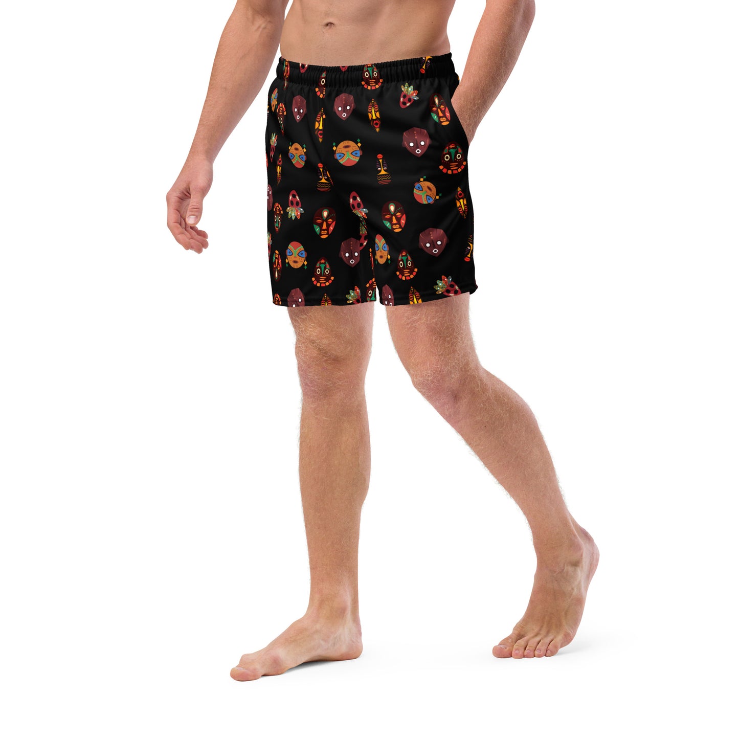 Chi Tribal Mask Men's Swim Trunks