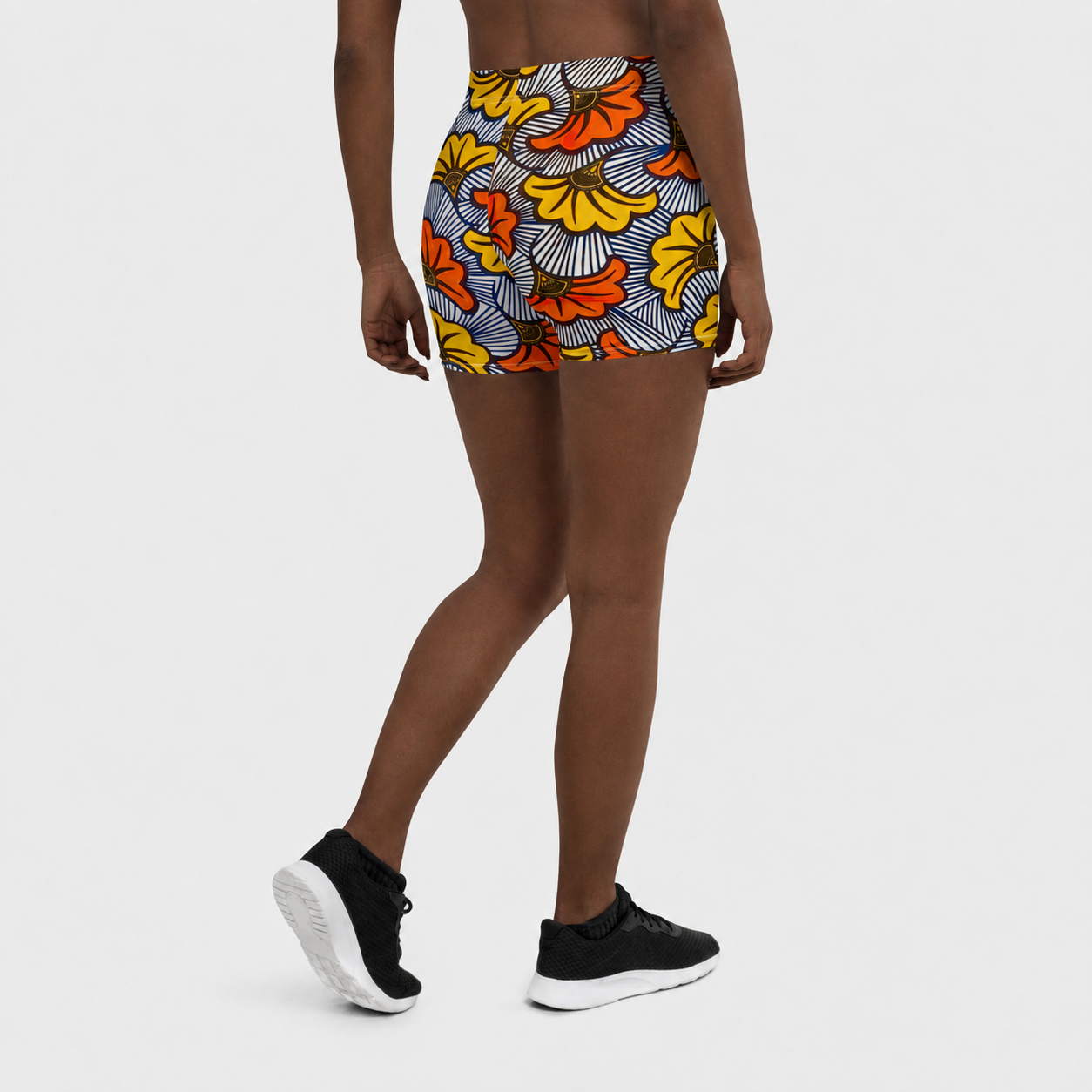Adun ankara floral print yoga Shorts