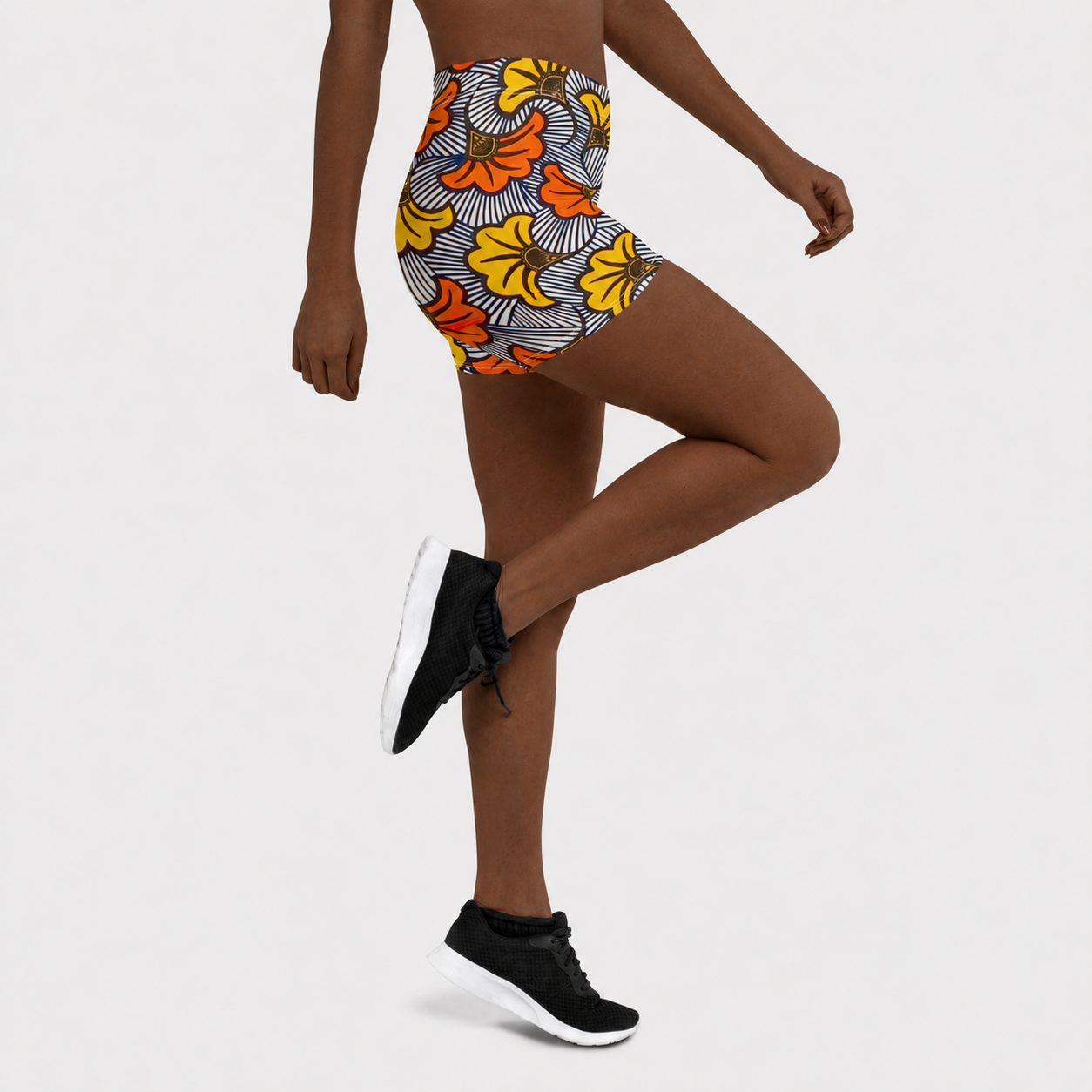 Adun ankara floral print yoga Shorts