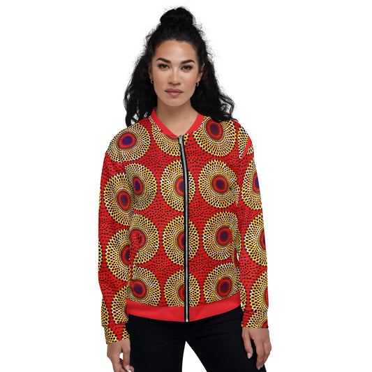 Rekiana African Print Unisex Mens Womens Bomber Jacket