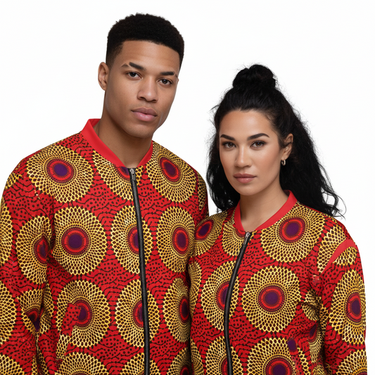 Rekiana African Print Unisex Bomber Jacket