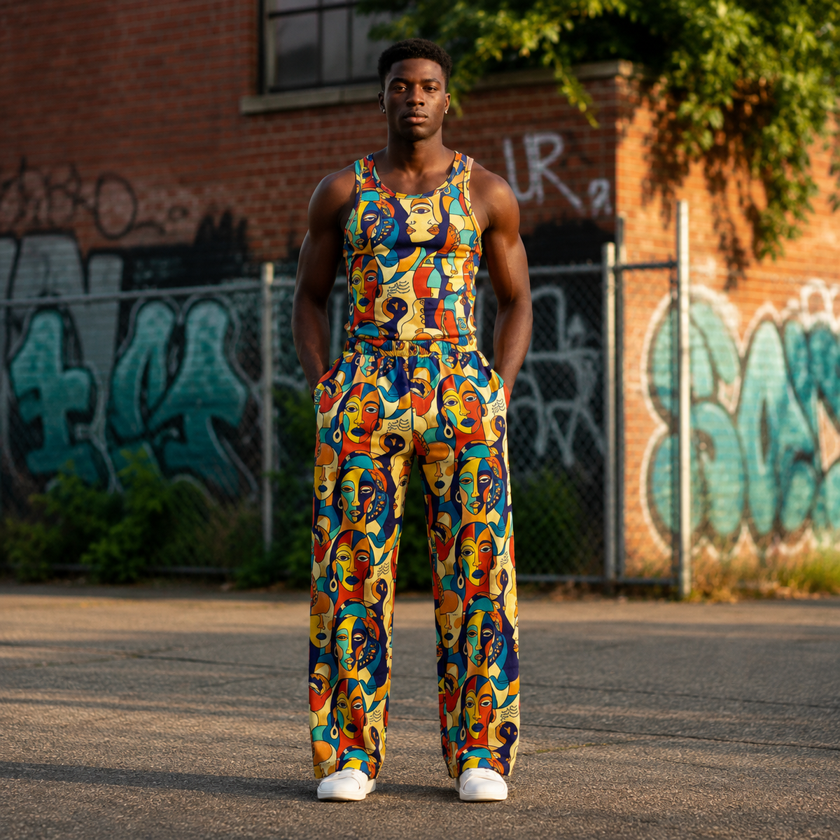 Lifestyle styling image featuring ASAKE-OGE 