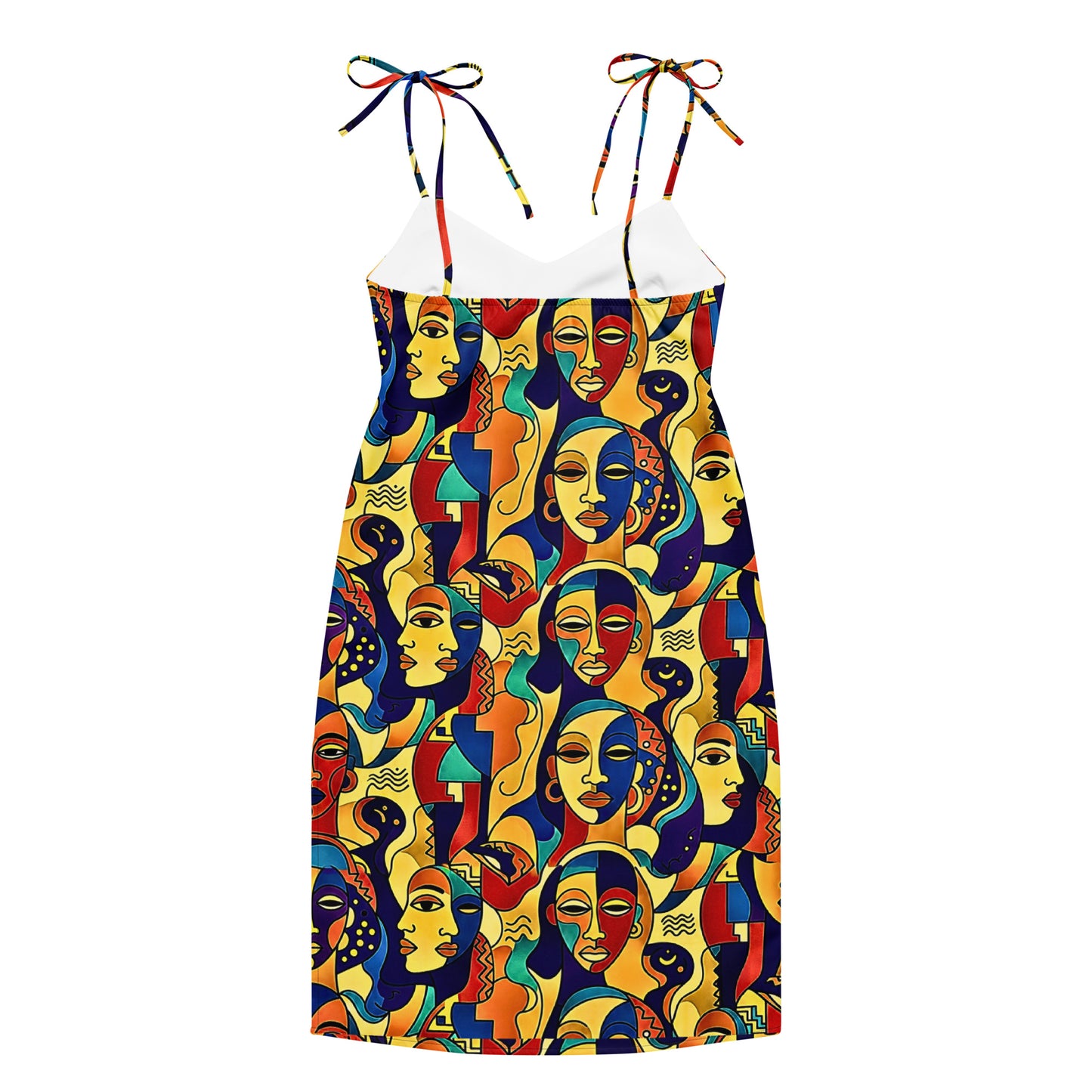 Woman wearing awon aya African print print midi dress by ASAKE-OGE  Juneteenth 2026 collection