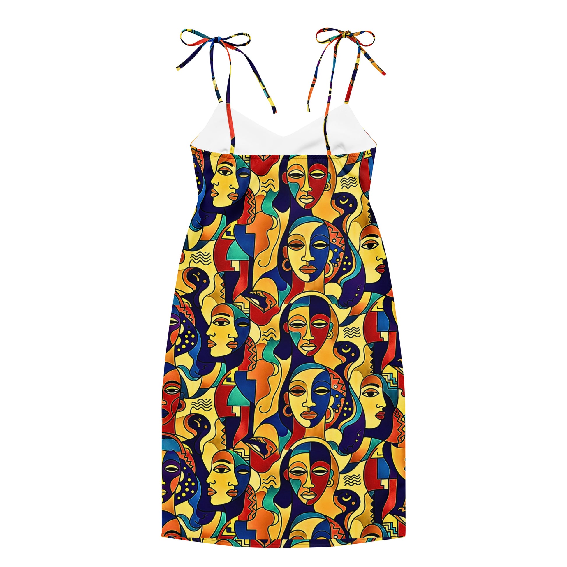 Woman wearing awon aya African print print midi dress by ASAKE-OGE  Juneteenth 2026 collection