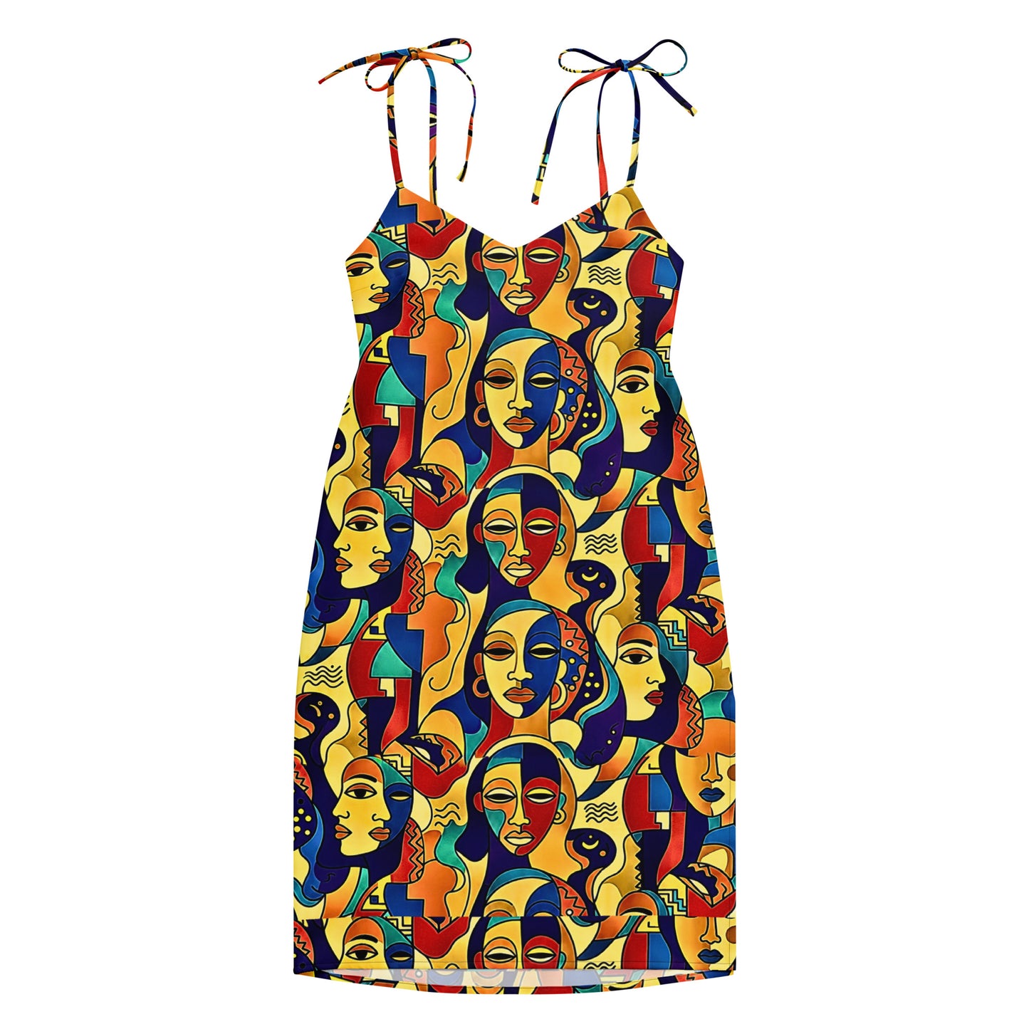 Woman wearing awon aya African print print midi dress by ASAKE-OGE  Juneteenth 2026 collection